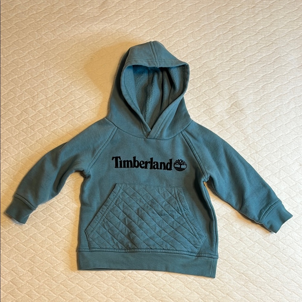 Timberland Blue/teal Hoodie sweatshirt, kangaroo pocket, 2T